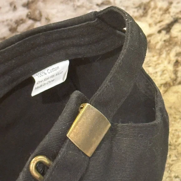 Cotton Minimalist Boba Tea Drink Black Women’s Strap Back Baseball Hat - Picture 3 of 5